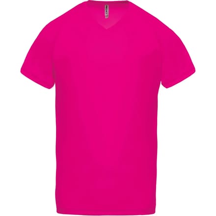 Herensportshirt 'Proact' met V-hals Fuchsia - XL