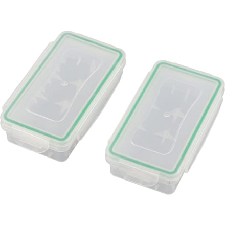2 STUKS 18650 Batterij Opbergdoos Houder Waterdicht Batterijen Beschermhoes white