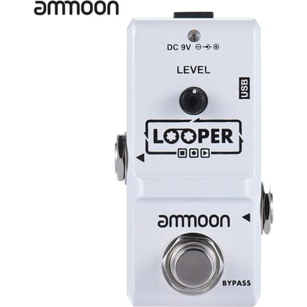 Ammoon AP-09 Nano Series Loop Effectpedaal voor elektrische gitaar Looper True Bypass Onbeperkte overdubs 10 wit