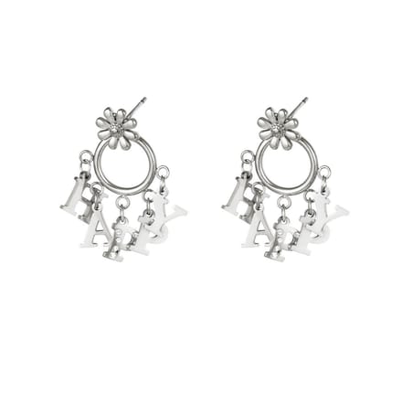 Oorbellen Happy - Zilver - RVS