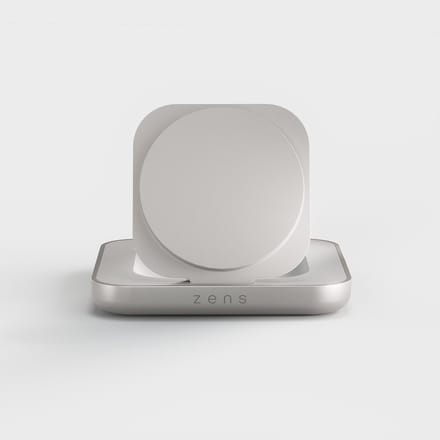 Zens Magnetic Nightstand Charger – Qi2 15 W draadloze lader – MagSafe compatibel – Klok en wekker – Wit