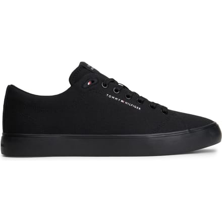 Tommy Hilfiger Logo Canvas Trainers Black Größe: 45 | Trainers Outlet | Herren | Schwarz