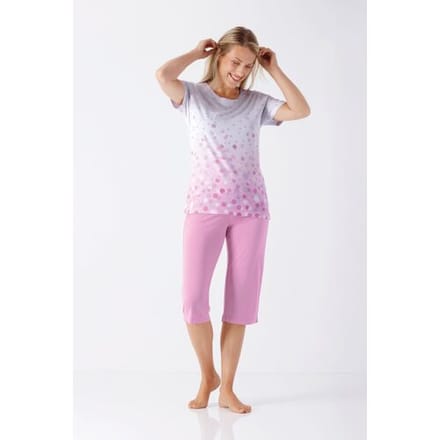 Hajo dames pyjama roze confetti - Roze - Maat - 52/54