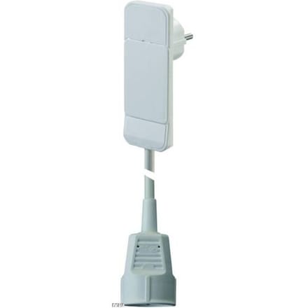 Bachmann 933.013 Stroom Verlengkabel 16 A Wit 1.50 m H05VV-F 3G 1,5 mm²