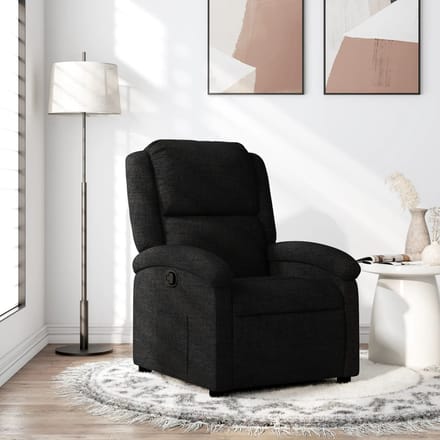 vidaXL - Relaxfauteuil - Zwarte - Stof
