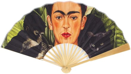 Lanzfeld - Waaier - Handwaaier - Bamboe - Frida Kahlo - Portret met Kolibrie