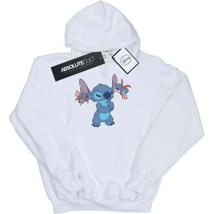 Disney Heren Lilo en Stitch Kleine Duivels Hoodie (Wit)