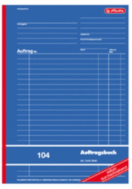 Bestelboek 'Bestelling 104', A4-formaat, 80 bladen.