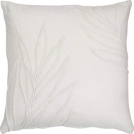 J-Line kussen Blad Fijn Vierkant - polyester - wit
