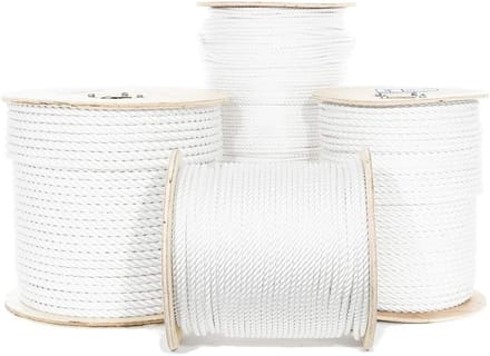 Gedraaid Polyester Touw - Sterk Koord - Veelzijdig Gebruik - Weerbestendig - Meerdere Maten - Wit