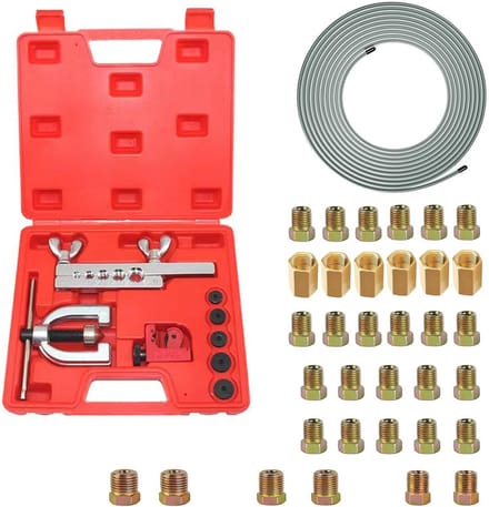 Rem Flaring Tool Set voor Remleidingen - 10m Ø 4,75 mm (3/16") met 28 Aansluitingen & 6 Unions