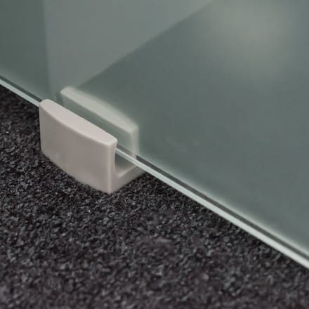 Schulte complete glazen dubbele schuifdeur - 151x203 - matglas- rond greep -dubbele softclose