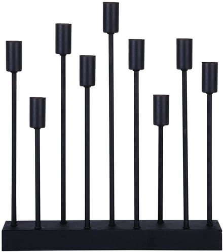 Star Trading 132-16, Lichtdecoratie figuur, Zwart, IP20, Zwart, 9 lampen, E14