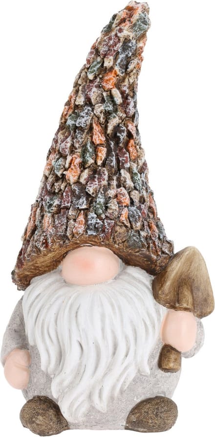 Pro Garden Tuinkabouter beeld Abraham - Polystone - met schep - 30 cm