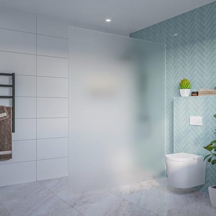 FugaFlow Eccelente Vetro Inloopdouche - mat glas - 160x200cm - 8mm - nano - blind inbouw profiel