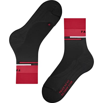 FALKE RU Compression Stabilizing compressie lyocell functioneel materiaal hardloopsokken heren zwart - maat 39-41