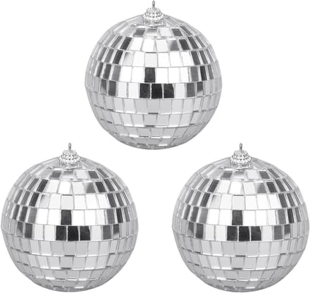 Mini Spiegelbollen Set van 3 Stuks - 8 cm Disco Ball Decoratie voor Kerstboom, Feestverlichting en Bruiloften