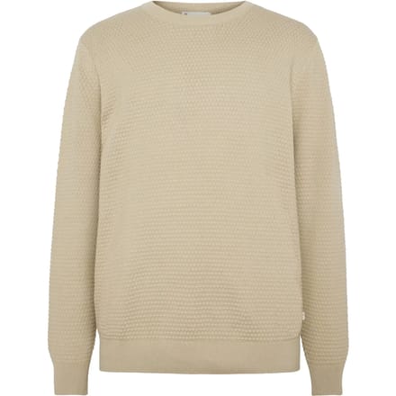KnowledgeCotton Apparel Trui Bubble Knit Beige - Maat M - Heren - Pullovers