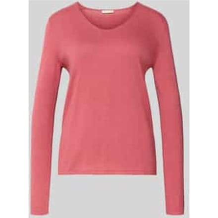 Tom Tailor - Gebreide trui met V-hals - Maat S - cozy pink