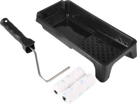 Copenhagen Pro Beitsset Microvezel - 4-delig - 2 Microvezel Rollers (10 cm) - Verfbakje - Beugelroller
