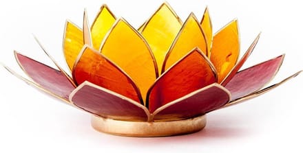 Lotus sfeerlicht 3-kleurig goudrand (Ø 13.5 cm)