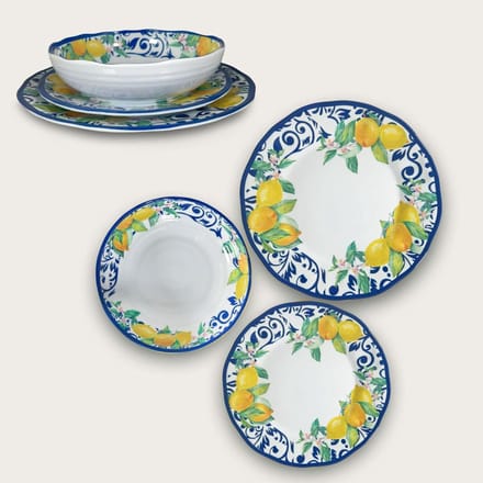 Arca LIMONI Due Set van 2 Melamine Ronde Diner Borden Ø28cm