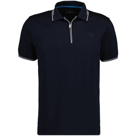 Ragman Polo Zipper Tipping Keep Dry Finish Donker Blauw / male