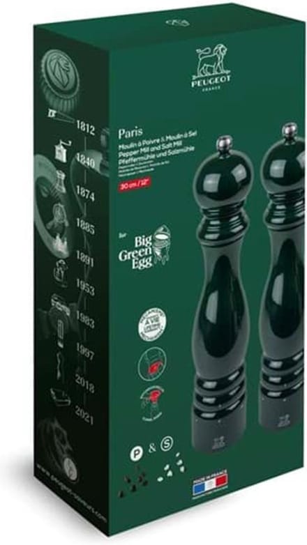 Big Green Egg X Peugeot peper- en zoutmolen 30cm set van 2 Limited Edition