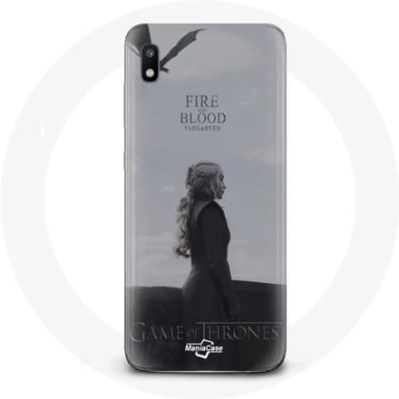 Coque pour Samsung Galaxy A10 Game of Thrones Saison 8 Daenerys Targaryen feu et sang Le Trône de Fe