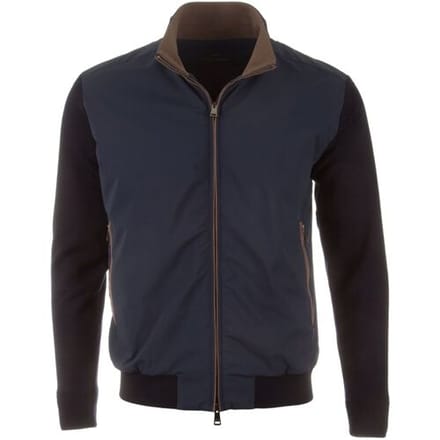 Paul & Shark Vest Summer Wool Knit Hybrid with Full Typhoon Platinum Front Donker Blauw / male