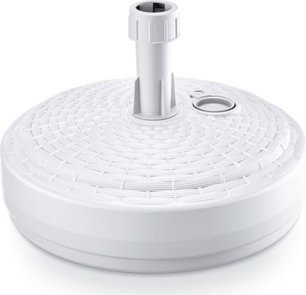 Prosperplast Parasolvoet - rond - rotan - wit - 10L - Dia 42 cm - kunststof - houder