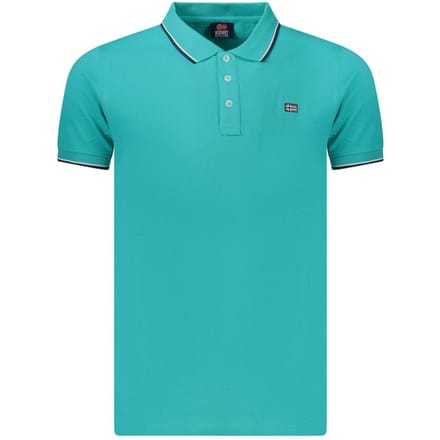 Noorwegen 1963 Azzurro Katoenen Heren Polo