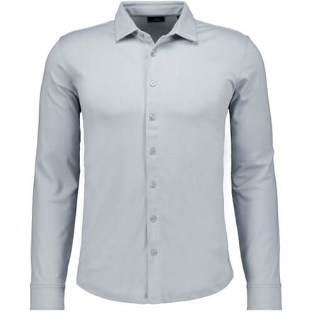 Ragman Overhemd Uni Color Pima Cotton Jersey Kent Silver / male