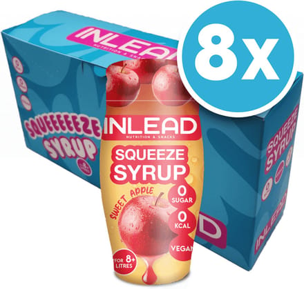 Inlead Squeeze Syrup (8x65ml) Sweet Apple - Functionele voeding - Smaakstoffen/zoetstoffen