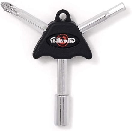 Drumstemsleutel - Multitool - Drum Stemmen - 3-in-1 Functie - Magnetisch - Zilver