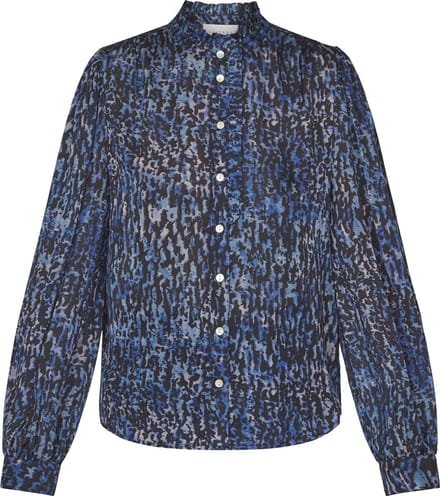 SISTERS POINT Virsa-sh4 - Dames Blouse - Blue graphic - Maat S