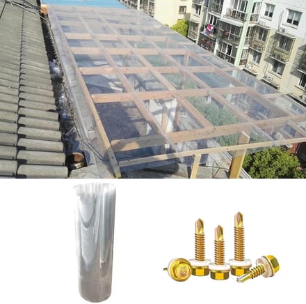Polycarbonaat Platen - Dakpanelen Kassen - Tuin Overkappen - UV Bestendig - 1.56 x 6m - Transparant