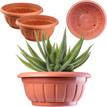 KADAX Schaal Verona 23 cm terracotta – set van 2 stuks K4443