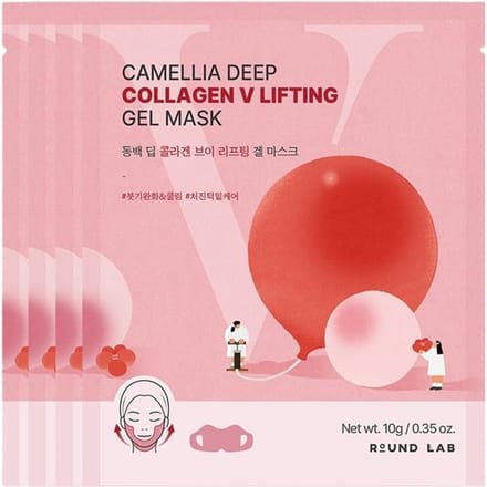 ROUND LAB - Camellia Deep Collagen V Lifting Gel Mask Set 10g x 4 sheets