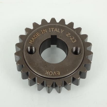 Pignon bout vilebrequin EVOK pour auto Piaggio 50 Ape 2009 à 2017 23 dents Neuf