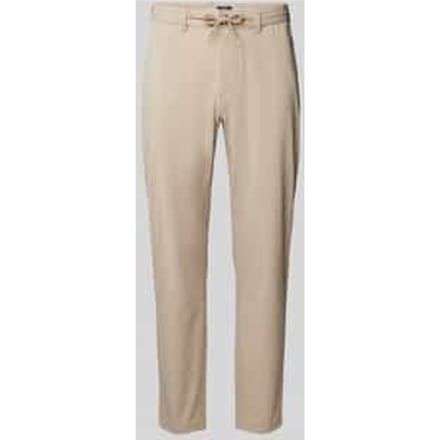 tapered fit stoffen broek met tunnelkoord