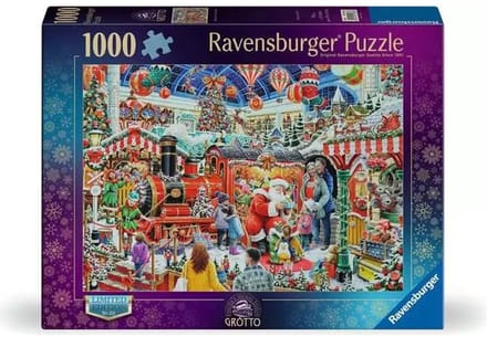 Ravensburger kerst legpuzzel 1000 stukjes stoomtrein aanbieding.