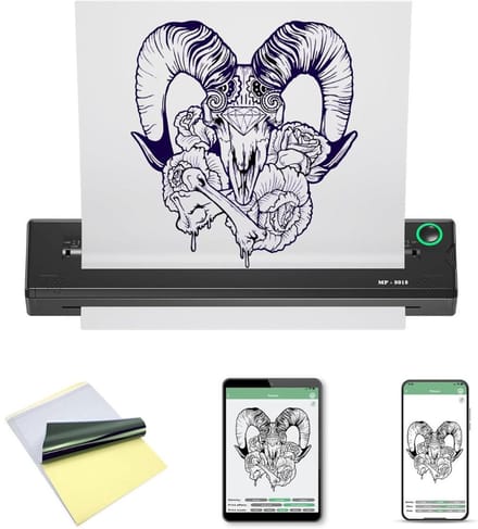 TopChoice® Tattoo Printer - Stencil Printer - Thermal Printer - 2000mAh - Zwart