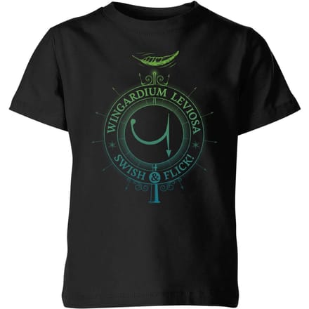 Harry Potter Wingardium Leviosa kinder t-shirt - Zwart - 146/152 (11-12 jaar)