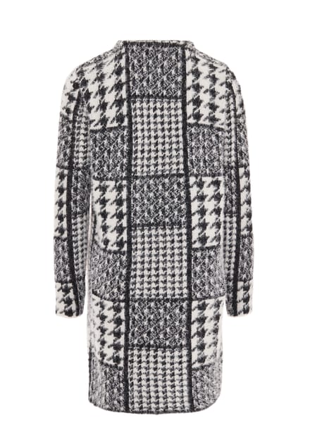 Faina Vest Dames wol wit zwart