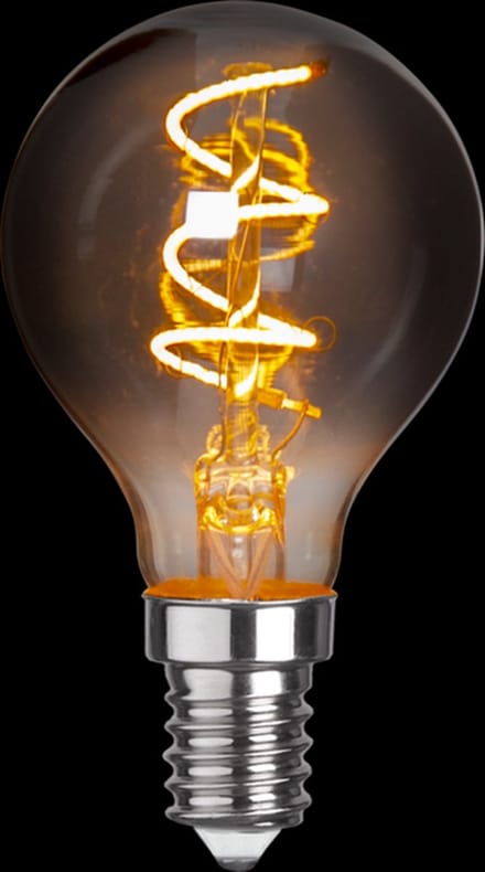 Kogellamp - E14 - 3W - Super Warm Wit <2200K - Filament - Rookglas