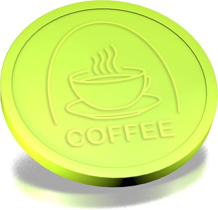 CombiCraft Reliëfmunten koffie lime groen - 250 stuks