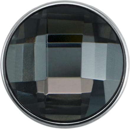 Quiges - Drukknoop Mini 12mm Geslepen Glas Grijs - EBCMK067
