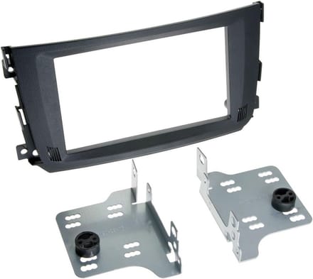 2-DIN Radioframe voor Smart ForTwo Facelift - Zwart