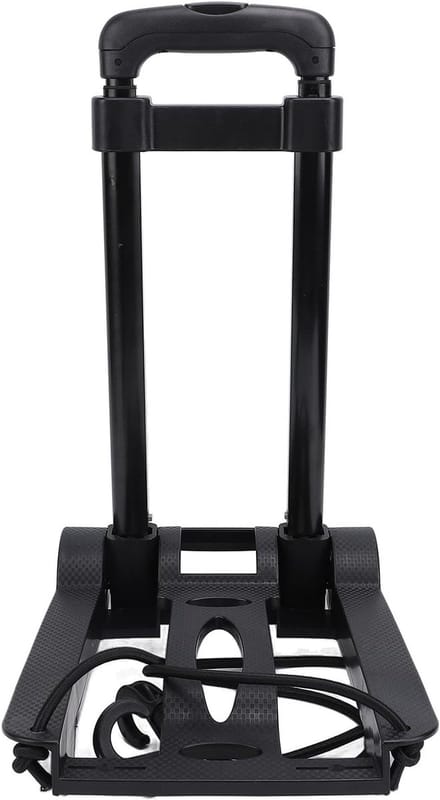 Opvouwbare steekwagen - Draagbare kar - Transport van spullen - Met elastisch touw - 30 kg capaciteit - Zwart